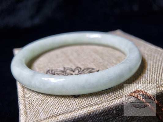 Certified Natural White Jade Bangle Bracelet, Vintage Jewelry, Perfect Christmas & New Year Gift