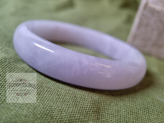 57mm Light Purple Jade Bangle  One-of-a-Kind, Unique Collection  Ideal Christmas & New Year Gift, Exquisite Jewelry